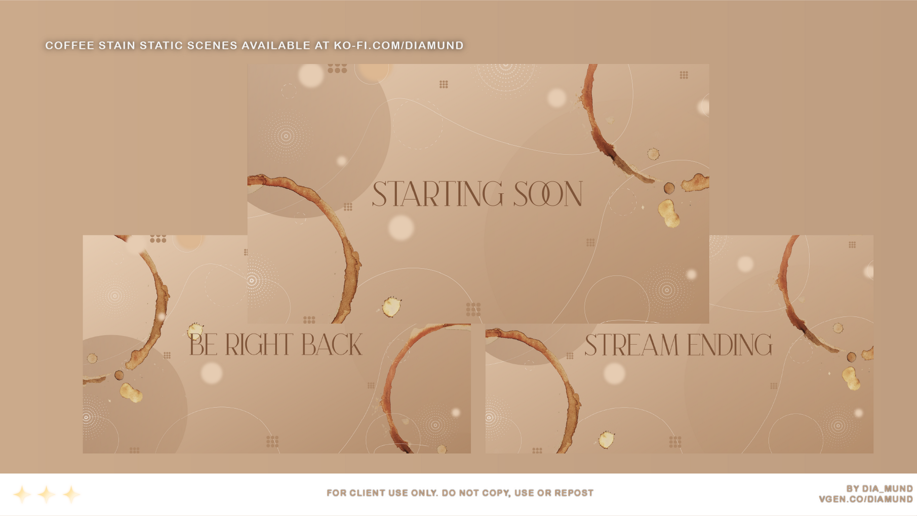 【F2U】Coffee Stain Static Stream Scenes By Dia